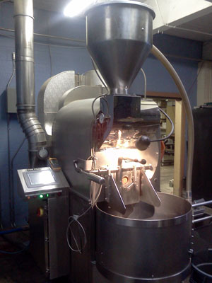 Commercial coffee roaster